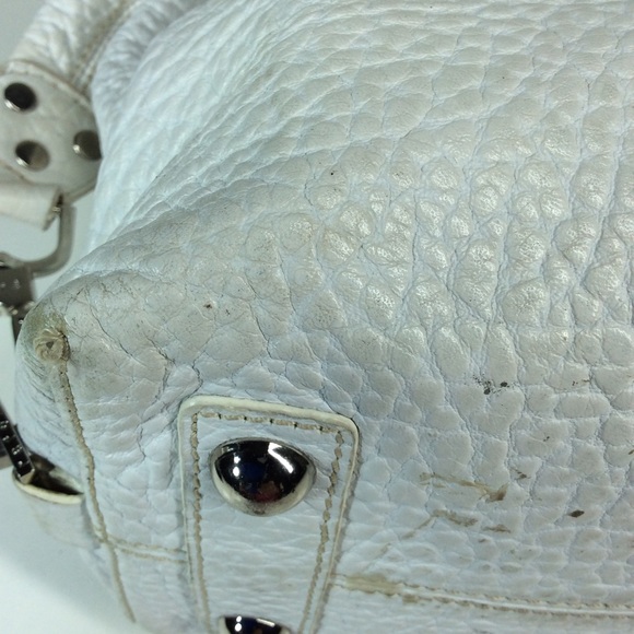 Rafe New York Pebble Leather White Satchel Handbag - Picture 13 of 16